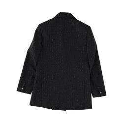 DOUBLE-BREASTED JACKET WITH RHINESTONE DETAILS