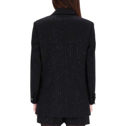 DOUBLE-BREASTED JACKET WITH RHINESTONE DETAILS