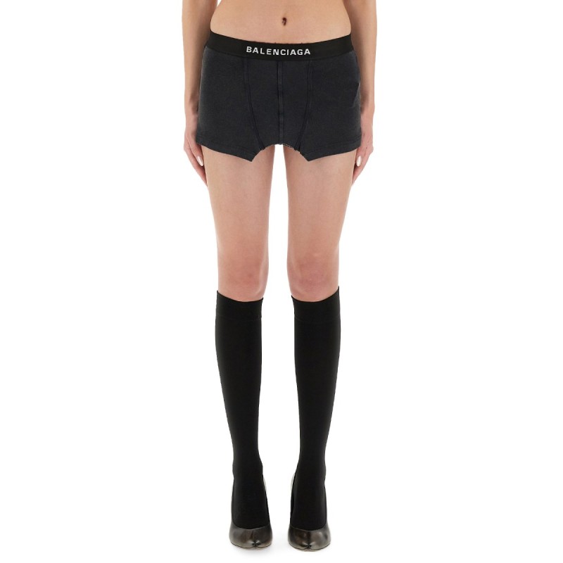 "CUT OFF" BOXER STYLE SKIRT