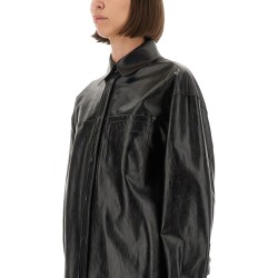 LEATHER "BOREL" SHIRT