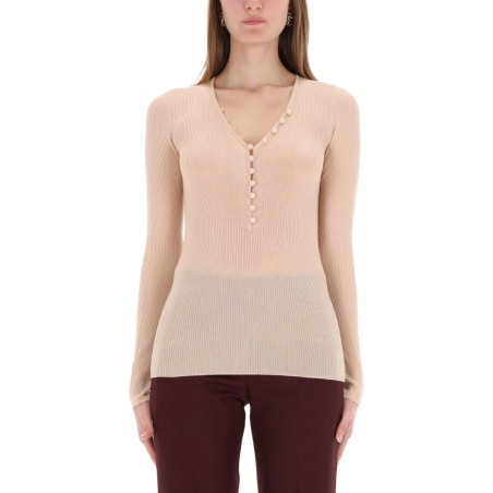 RIBBED KNIT WITH BUTTONS