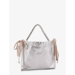 Metallic leather crossbody bag