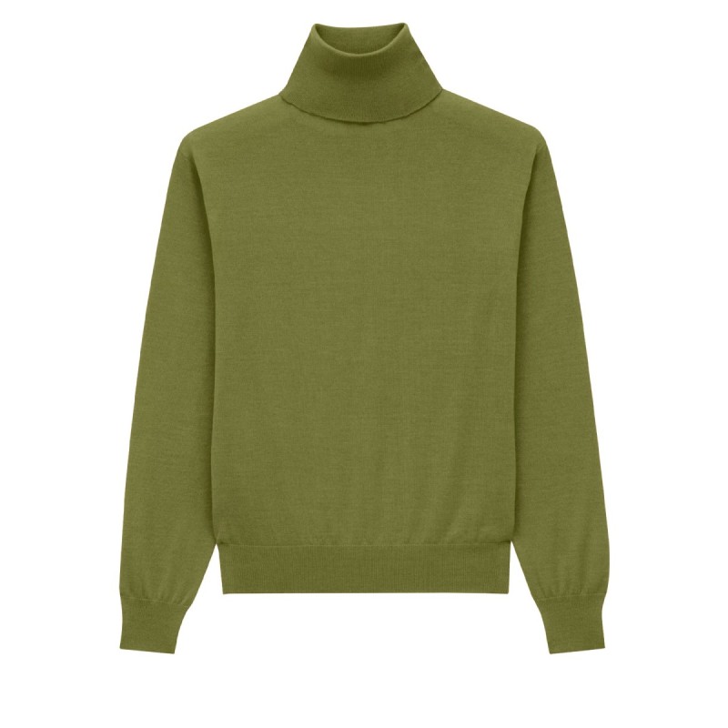 CASHMERE, WOOL AND SILK TURTLENECK