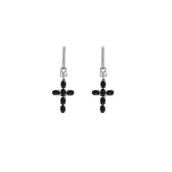 EARRINGS WITH CRYSTAL CROSSES