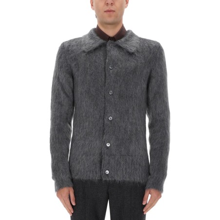 BRUSHED WOOL CARDIGAN