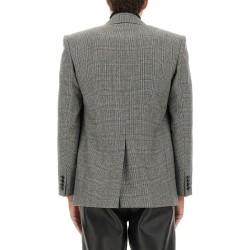 SINGLE-BREASTED WOOL FLANNEL JACKET