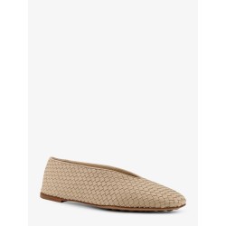 Rosa Flat leather ballerinas with Intrecciato motif