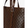 GG Emblem leather shopping bag