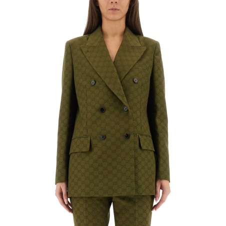 GG FABRIC DOUBLE-BREASTED JACKET