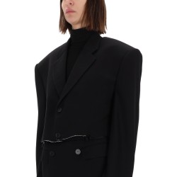 SINGLE BREASTED CUT OFF JACKET