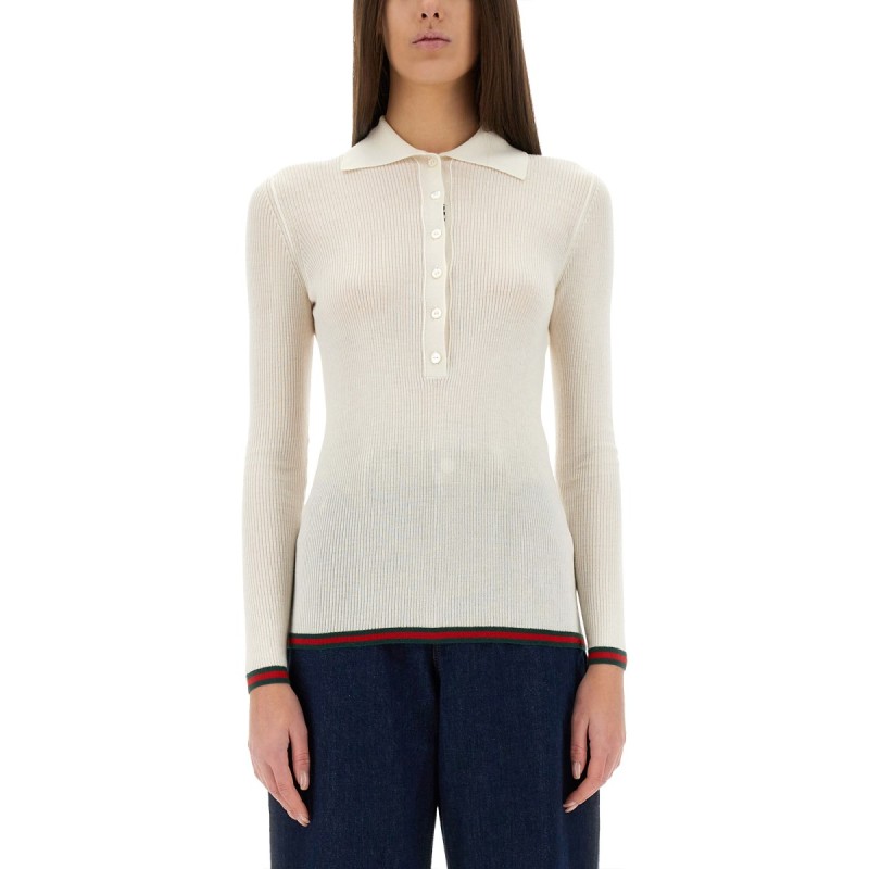 CASHMERE AND SILK POLO SHIRT
