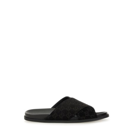 SANDAL SLIDER WITH GG PATTERN