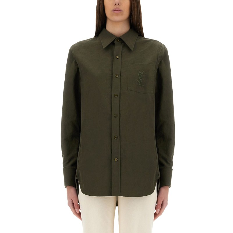 LINEN AND COTTON "CASSANDRE" SHIRT