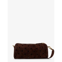 Mini Cylinder suede crossbody bag
