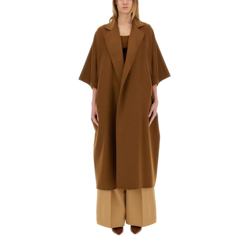 CAMEL DRAP CAPE COAT