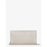 Emmie leather clutch with all-over glitter
