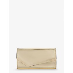 Emmie metallic leather clutch