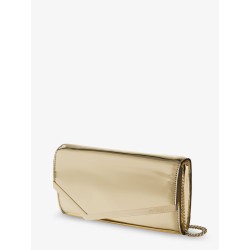 Emmie metallic leather clutch