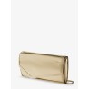 Emmie metallic leather clutch