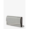 Emmie leather clutch in with glitter effect