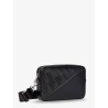 Camera Case leather crossbody bag with engraved logo lettering