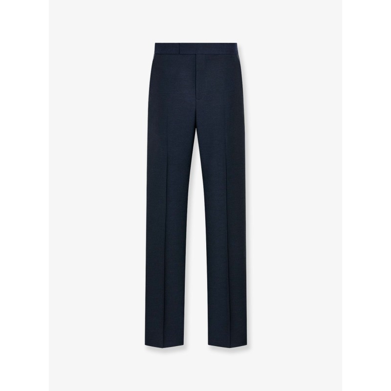 Wool and mohair trousers with satin details