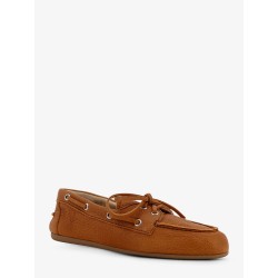 Vintage effect leather loafers
