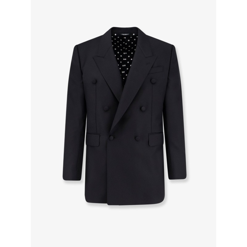 Double-breasted virgin wool blazer