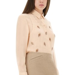EMBROIDERED GEORGETTE TOP