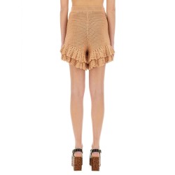 CROCHET KNIT MINI SHORTS