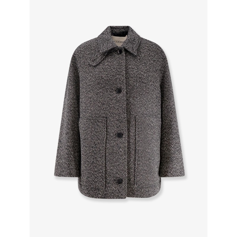 Recycled wool blend short coat