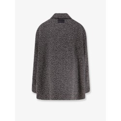 Recycled wool blend short coat
