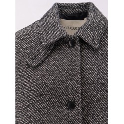 Recycled wool blend short coat