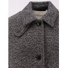 Recycled wool blend short coat