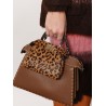 Nano Peekaboo shoulder bag with Fendi Leo print