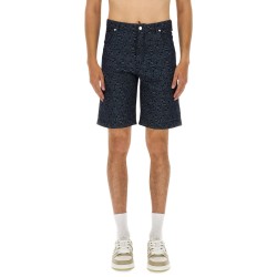 FF JACQUARD DENIM SHORTS