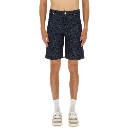 FF JACQUARD DENIM SHORTS