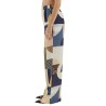 PATCHWORK PRINT SILK PANTS