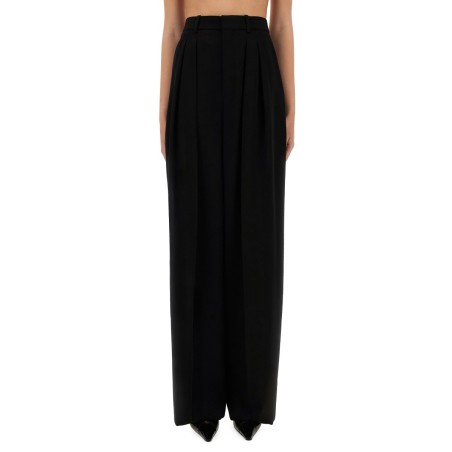 WIDE-LEG PANTS IN GRAIN DE POUDRE