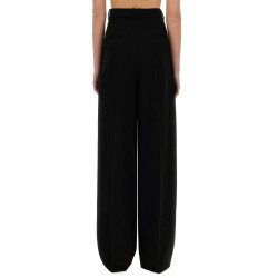 WIDE-LEG PANTS IN GRAIN DE POUDRE