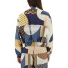 SILK BOMBER JACKET WITH PATCHWORK PRINT
