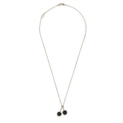 CHEZ VALENTINO METAL AND ENAMEL NECKLACE