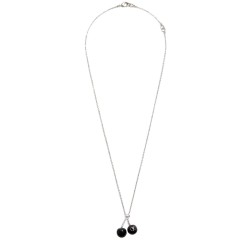 CHEZ VALENTINO METAL AND ENAMEL NECKLACE