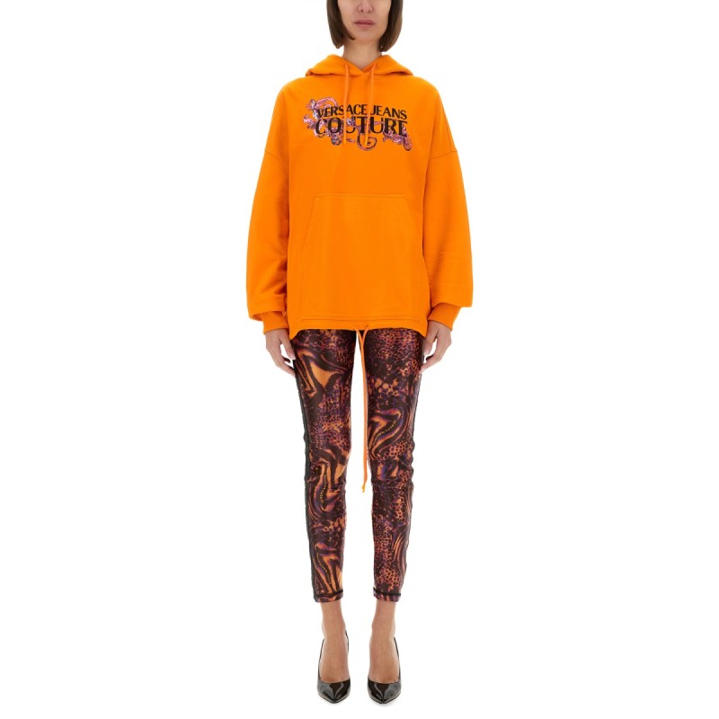 HOODIE WITH LOGO AND CRYSTALS