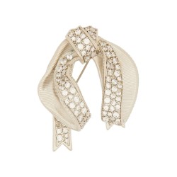 BOW BROOCH WITH RHINESTONES