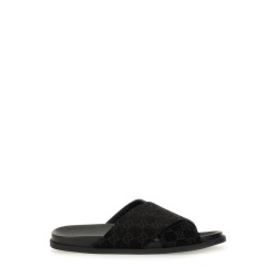 SANDAL SLIDER WITH GG PATTERN