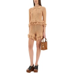 CROCHET KNIT MINI SHORTS