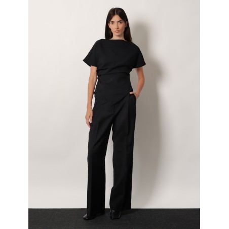 Midwaist wool blend trousers