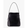 Leather bucket bag with strap