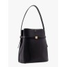 Leather bucket bag with strap